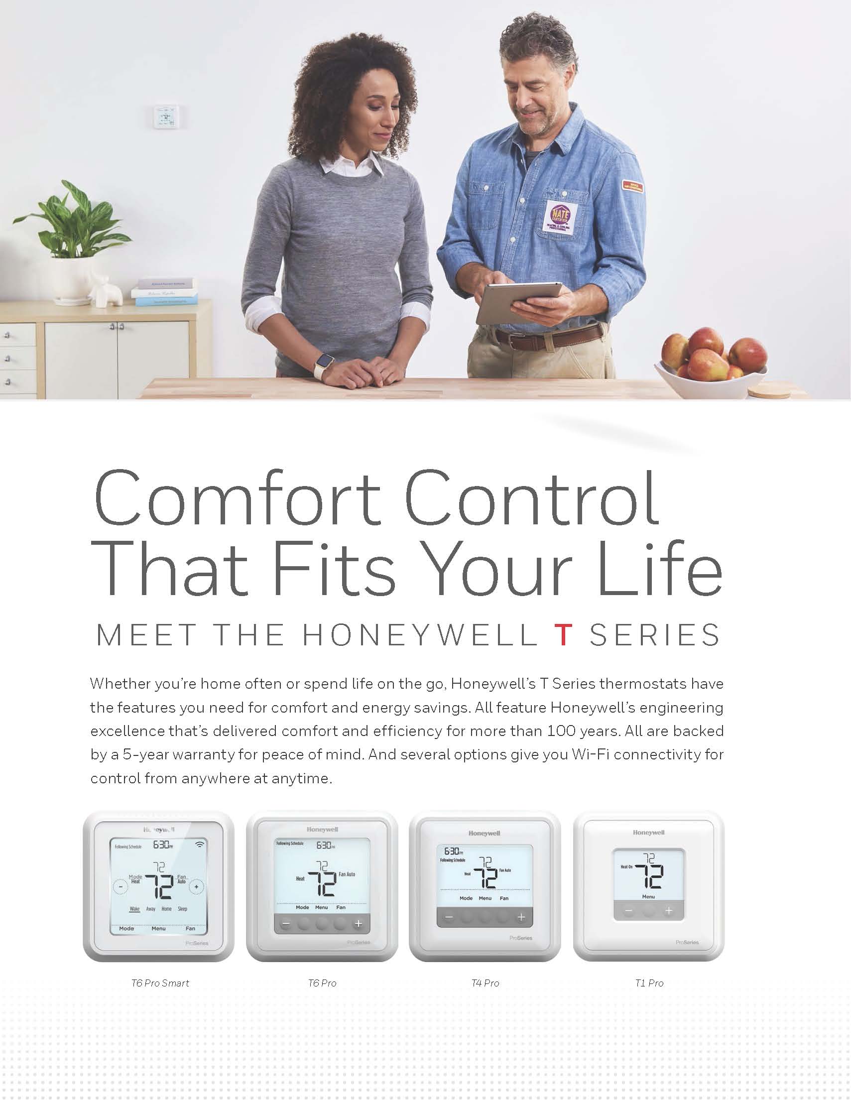 Honeywell T4 Pro Thermostat Programmable 1H/1C TH4110U2005